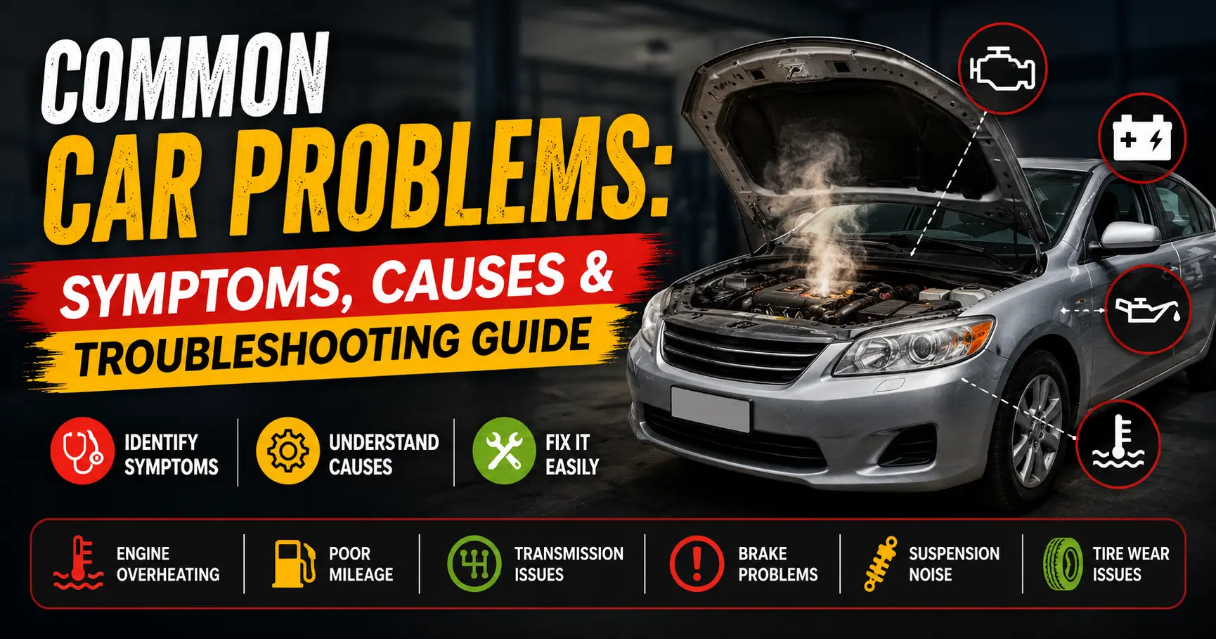 Common car problems and troubleshooting symptoms