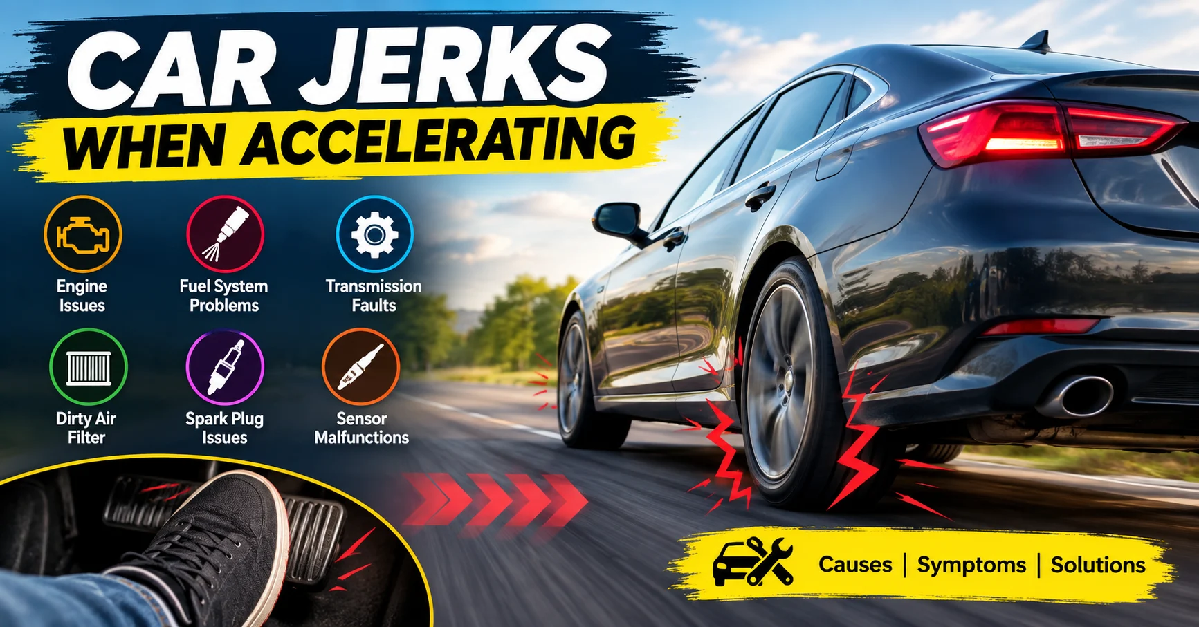 Car jerks when accelerating and hesitation symptoms