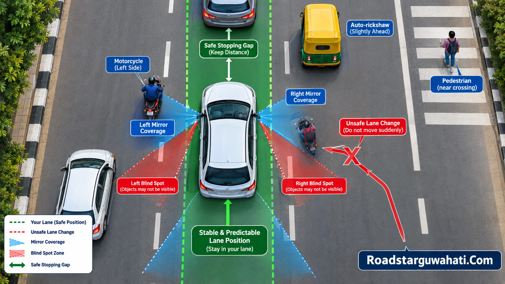 Indian traffic me safe gap aur side judgement